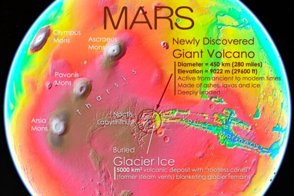 Photo: Mars Reveals 9-Kilometer Volcano Concealing Potential Water Reservoir: NASA Mars Global Surveyor