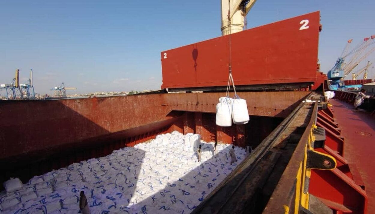 Ukraine exports food despite Russian aggression: unloading of the vessel MV Future ID in Sudan with 14.6 thousand tonnes of flour milled from Ukrainian wheat. This was the second batch of humanitarian aid sent to Sudan as part of President Zelensky's Grain from Ukraine initiative, which was dispatched by the UN World Food Programme (WFP)