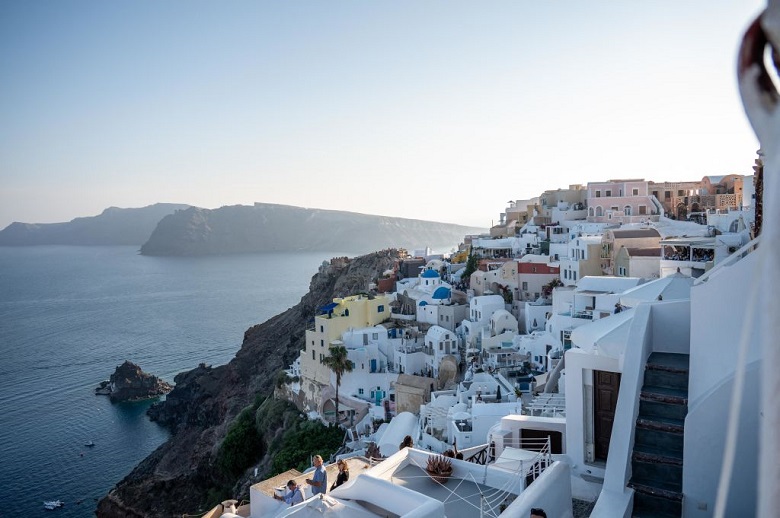 Village of Oia on Santorini in the Cyclades